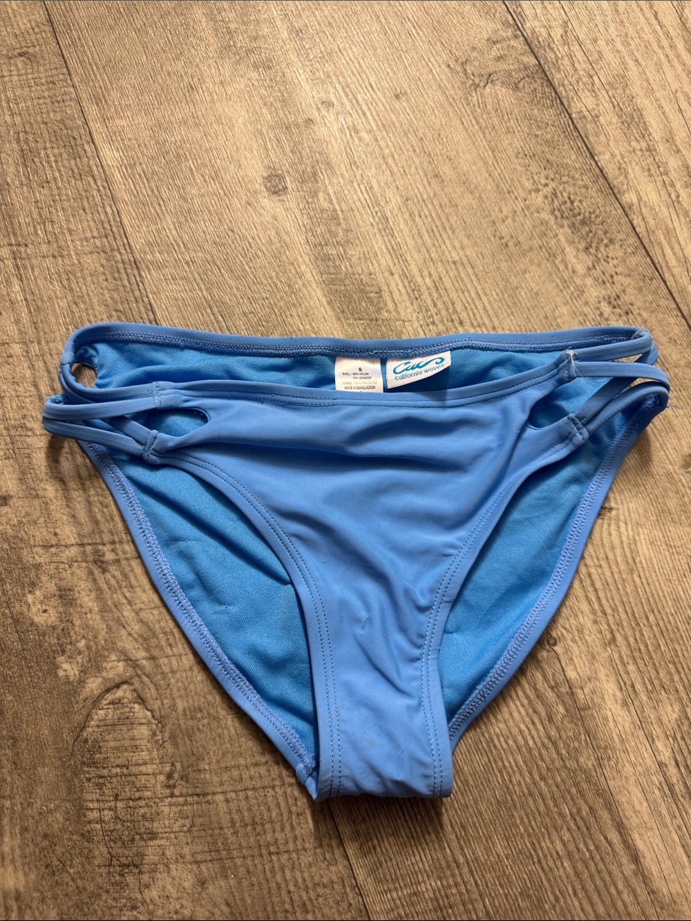 Light Blue Bikini Bottom with Side Strap Detail new no tags